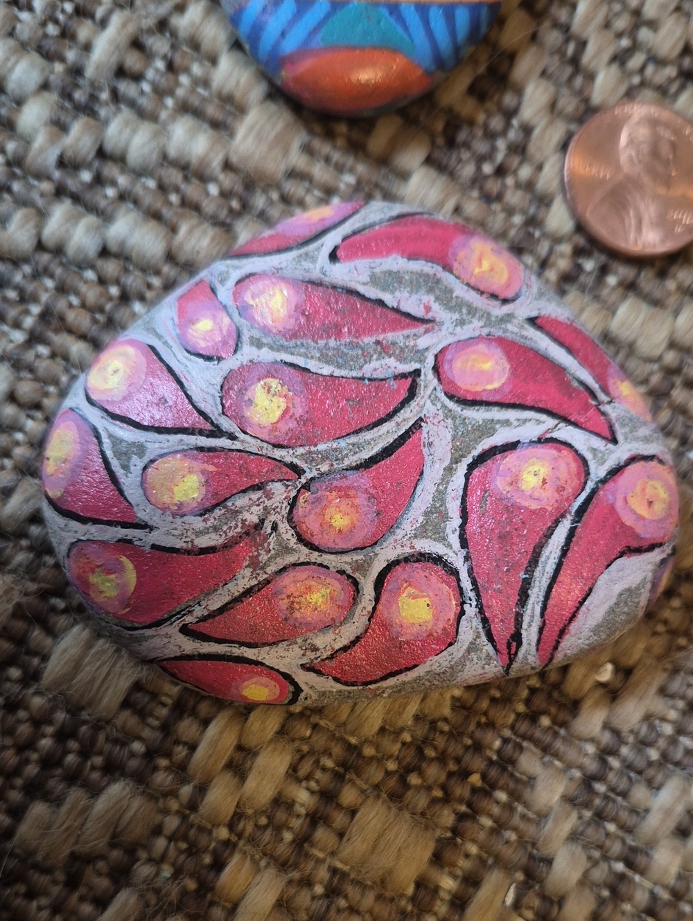 4 Hand Painted Rocks - Picture 2 of 5